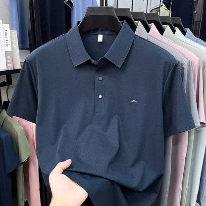 2026High-end Summer New Quick-dry Polo Shirt Men's Short-sleeved T-shirt Casual Business Collar Men's Top Shirt