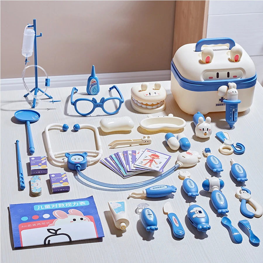 Family Role Play Doctor Kit – Medical Toys for Kids with Stethoscope, Glasses & Tools, Fun Pretend Play Gift