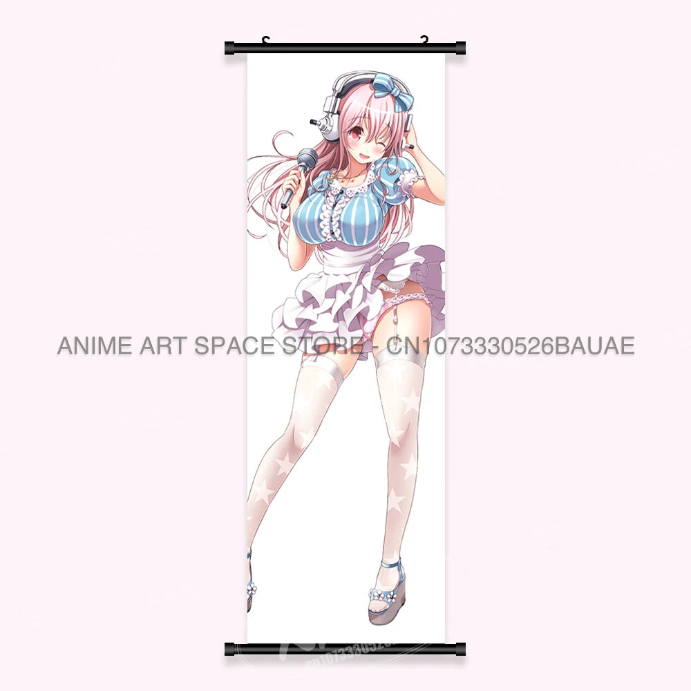 Video game Wall Artwork Canvas Scrolls Picture Anime Movie Role Poster Hanging Painting Print Home Decoration For SUPER SONICO