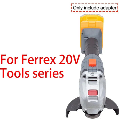 Adapter/Converter for Ferrex 20V Li-ion Tools Convert To DeWalt 18/20V Li-ion Battery Adapter Power Tool Accessories（NO Battery）