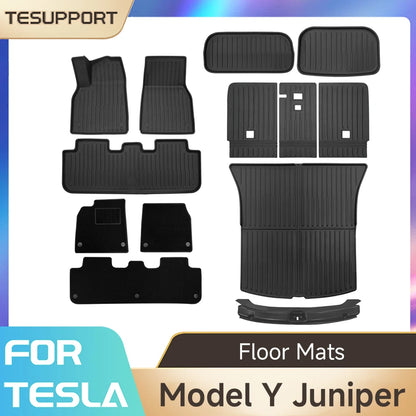 For Tesla Model Y Juniper 2026 Accessories TPE Floor Mats Cargo Liner Waterproof Trunk Mat for Tesla Model Y Juniper Accessories