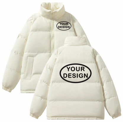 New Men's Parker Coat Logo Customized Printed Warm Casual Jacket Thickened Winter Coat Down Jacket Solid Color Fashion Jacket