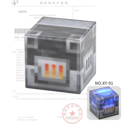 2CM Light-up Magnetic Square Building Blocks Replacement Parts DIY Educational Assembly Street Scene Lamp Bricks Kid Toy