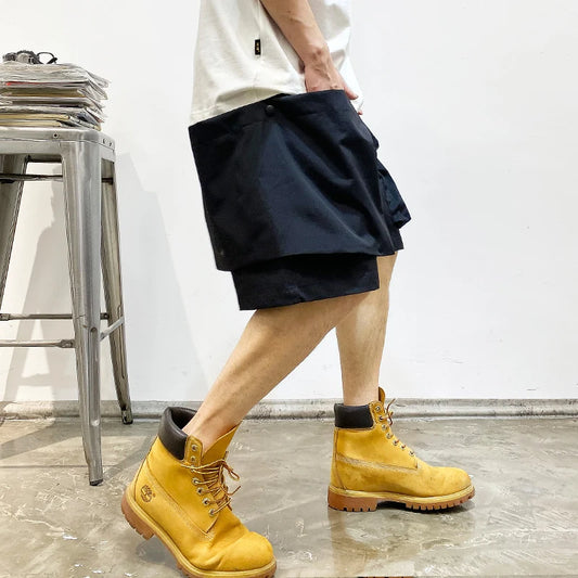 Summer Korean Trendy Big Pocket Cargo Shorts Men Clothing Japanese Streetwear High Quality Nylon Casual Baggy Pants Harajuku