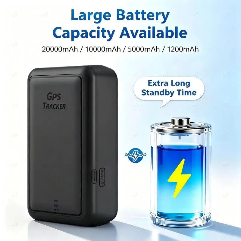 4G GPS Tracker Car 10000/20000mAh Vehicle GPS Locator Real-time GPS Tracking Device Long Standby Anti-theft Alarm Position APP