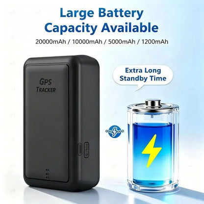 4G GPS Tracker Car 10000/20000mAh Vehicle GPS Locator Real-time GPS Tracking Device Long Standby Anti-theft Alarm Position APP