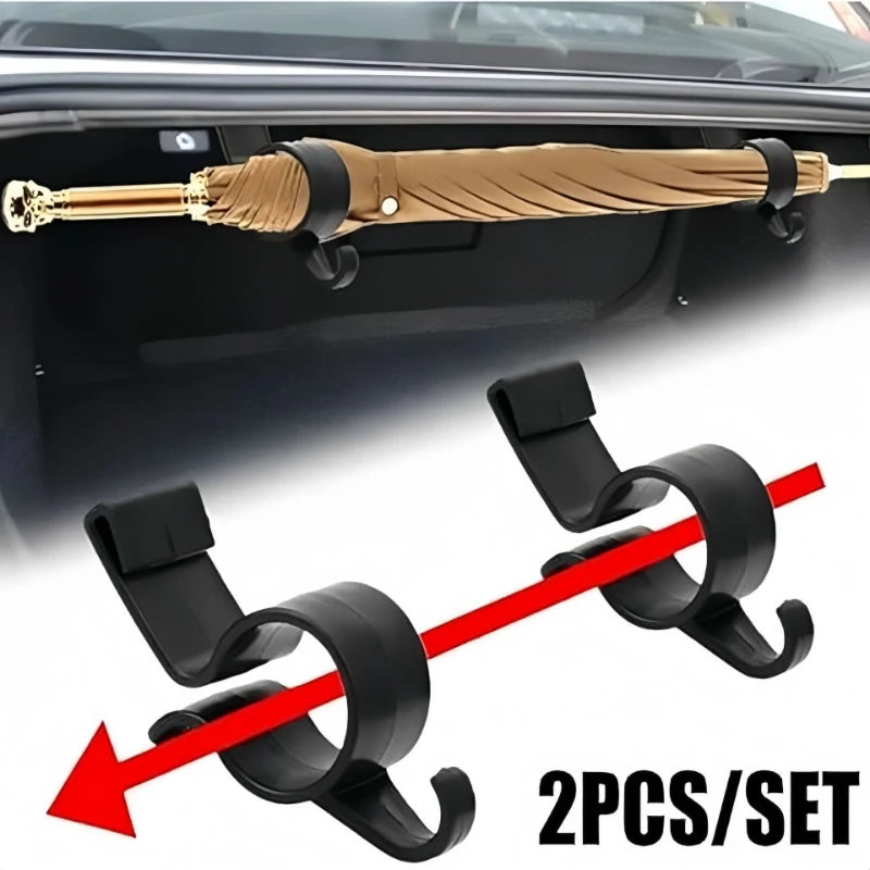 2PCS/Set Car Hooks for Back of Car Seats, Trunk, Fishing Rods, Umbrellas, Towels, Multi-Functional Car Storage Hanger