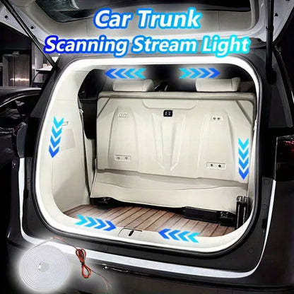 2/4M Car High Brightness Trunk Lighting Ambient Light Interior Decoration LED Wiring Free Automatic Sensing Tailgate Light Strip