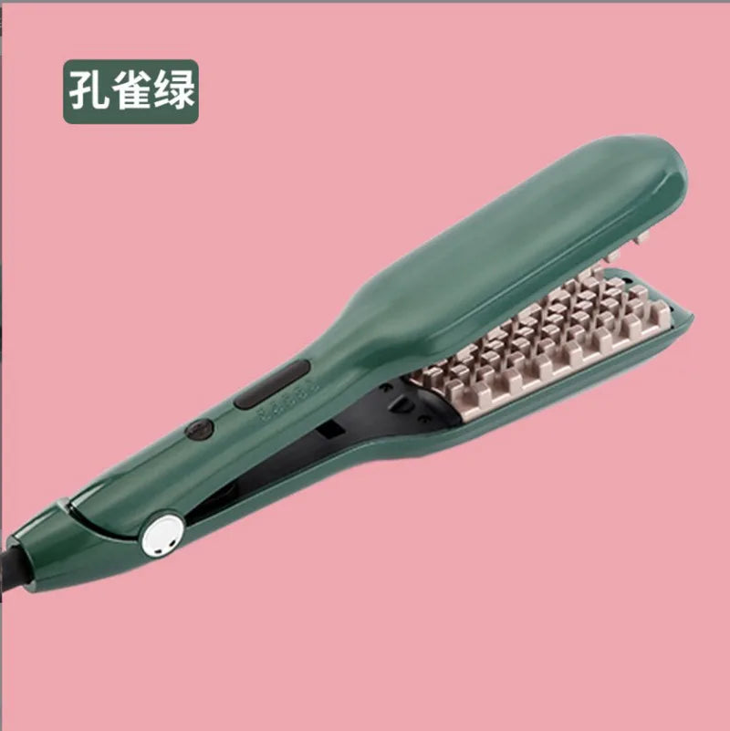 Portable home-use volumizing hair curler with negative ions for volumizing hair at the roots and creating cornrows
