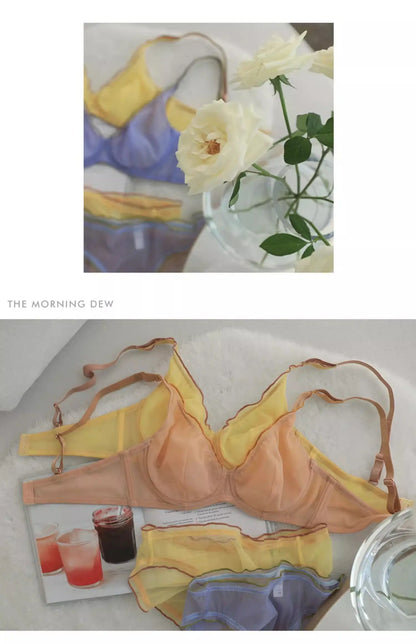 Women Summer Lingerie Set Push Up Bra Comfort Lift Seamless Push Up Bra for Women Full Cup No Underwire Ultra Thin Bra S-2XL Hot