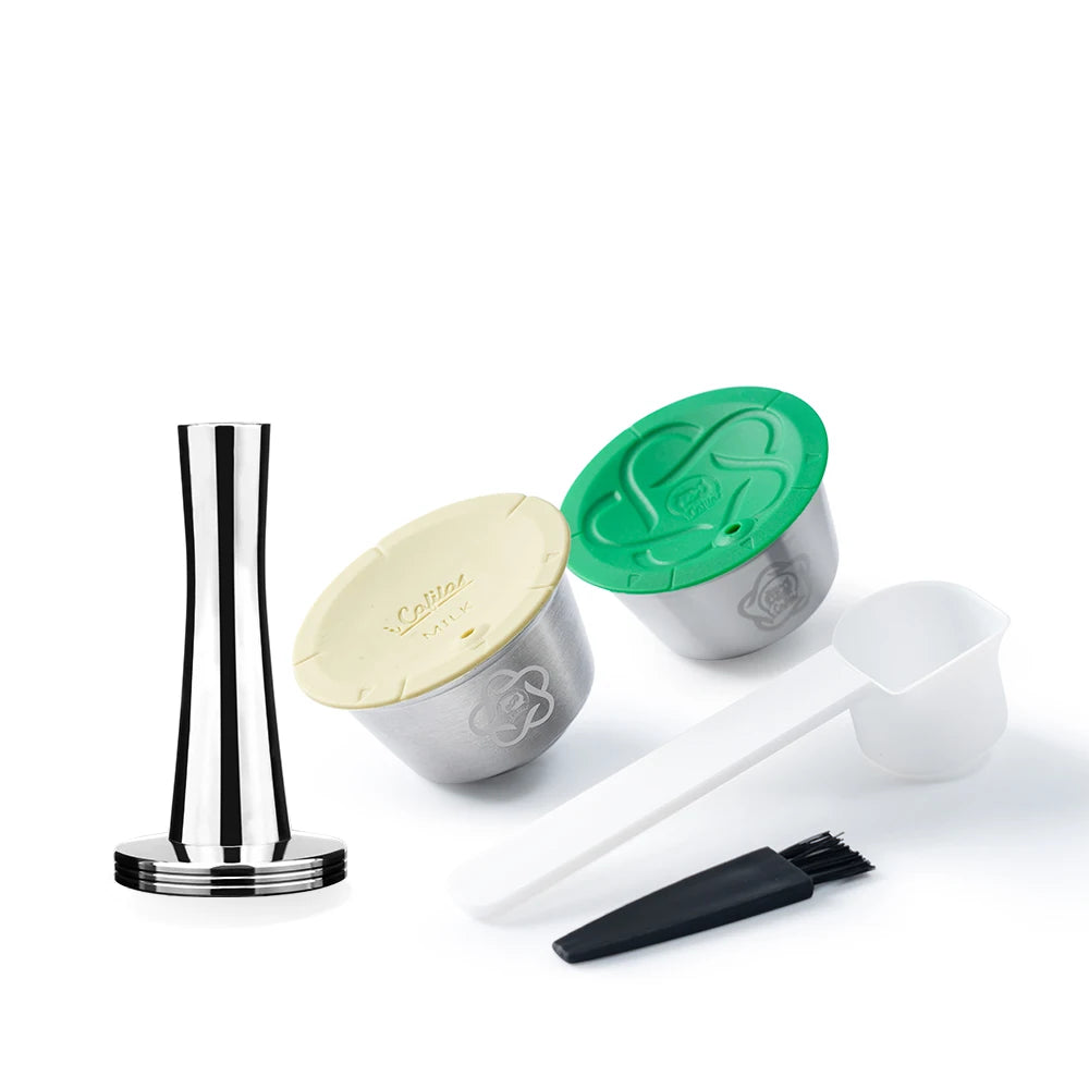 Refillable Milk & Coffee Capsule for Nescafe Dolce Gusto Stainless Steel Reusable Coffee Pod Filters for Picolo xs  Machine