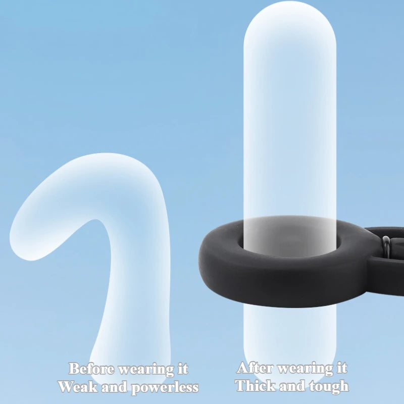 Inflatable Cock Ring Ejaculation Delay Penis Ring Liquid Silicone Erection Enhancing Flirting Training Male Masturbator Sex Toys