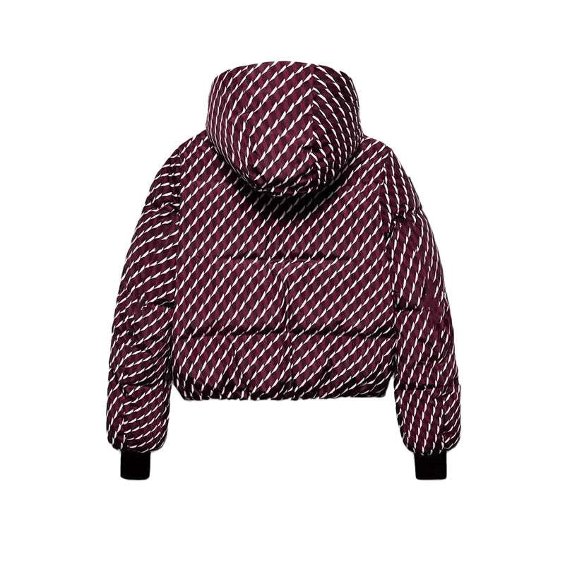 JNLEAOG Autumn New Women's Fashion Snowboarding Series Technical down Cotton Jacket And Flared Pants Set Warm Long Sleeve