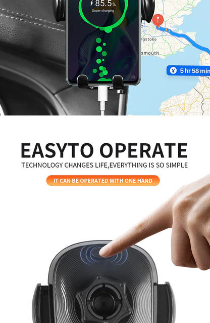 Car Phone Holder Screen Fixed Base For Hong Qi EH7 2024 Mobile Phone Support Car Mounts Wireless Charging Interior Accessories