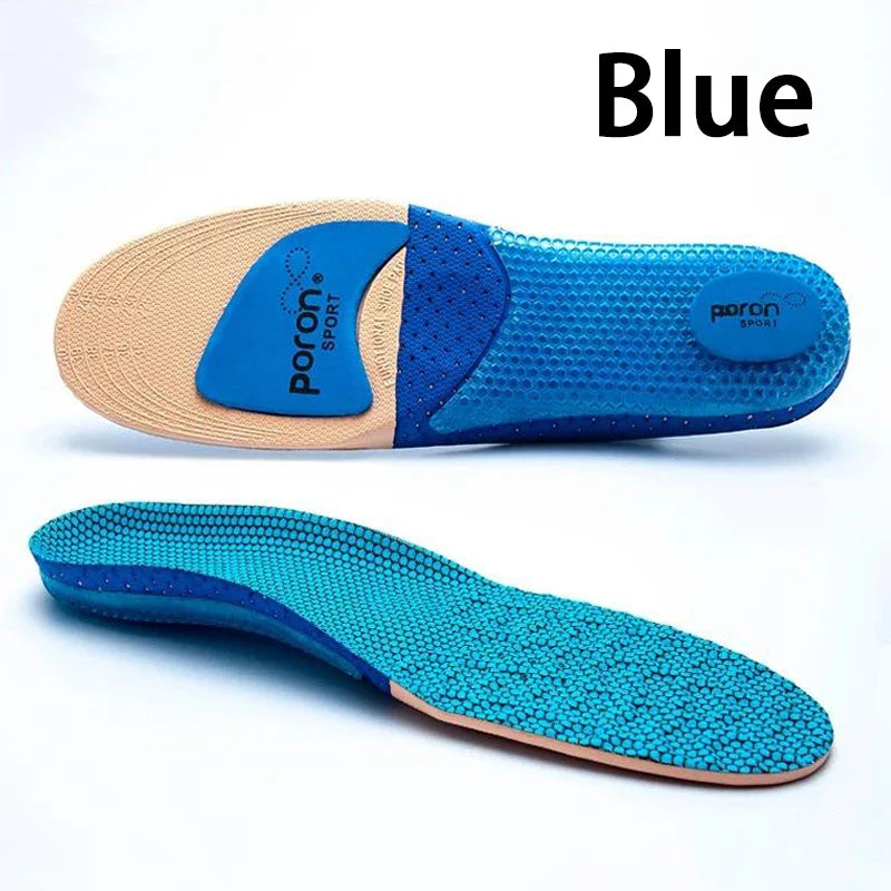 New Comfortable Arch Support Shoe Pads Elastic Sports Insoles Men's Shock Absorbing Breathable Insole 1Pair/2Pair
