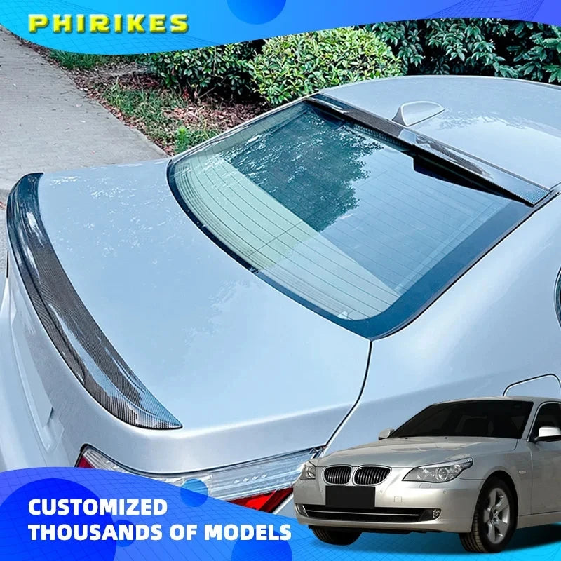 E60 Tailgate Roof Middle Tail Wing Body Kit Car Rear Trunk Spoiler For BMW 5 Series E60 520i 520d 525i 530i 530d M5 2004-2010
