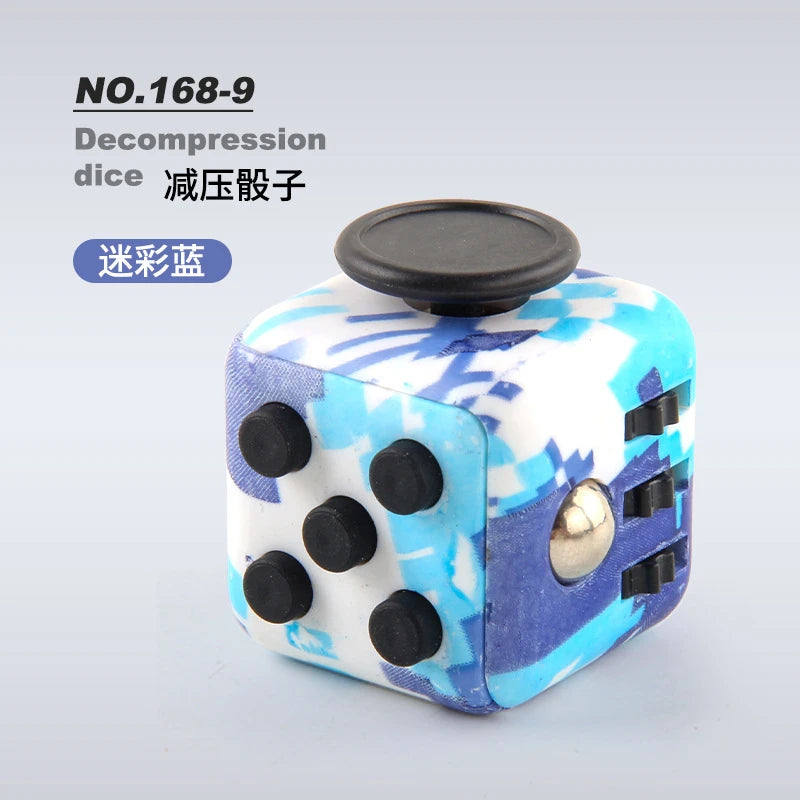Creative Solid Color Fidget Dice Handheld Cube Release Stress Autism Anxiety Adult Kids Relief Anti-Stress Finger Children Toys