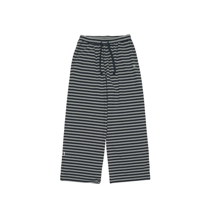 Unique Street Style Korean Lazy Star Embroidery Striped Sweatpants Casual Sporty Long Trousers for Women Straight Leg Pants