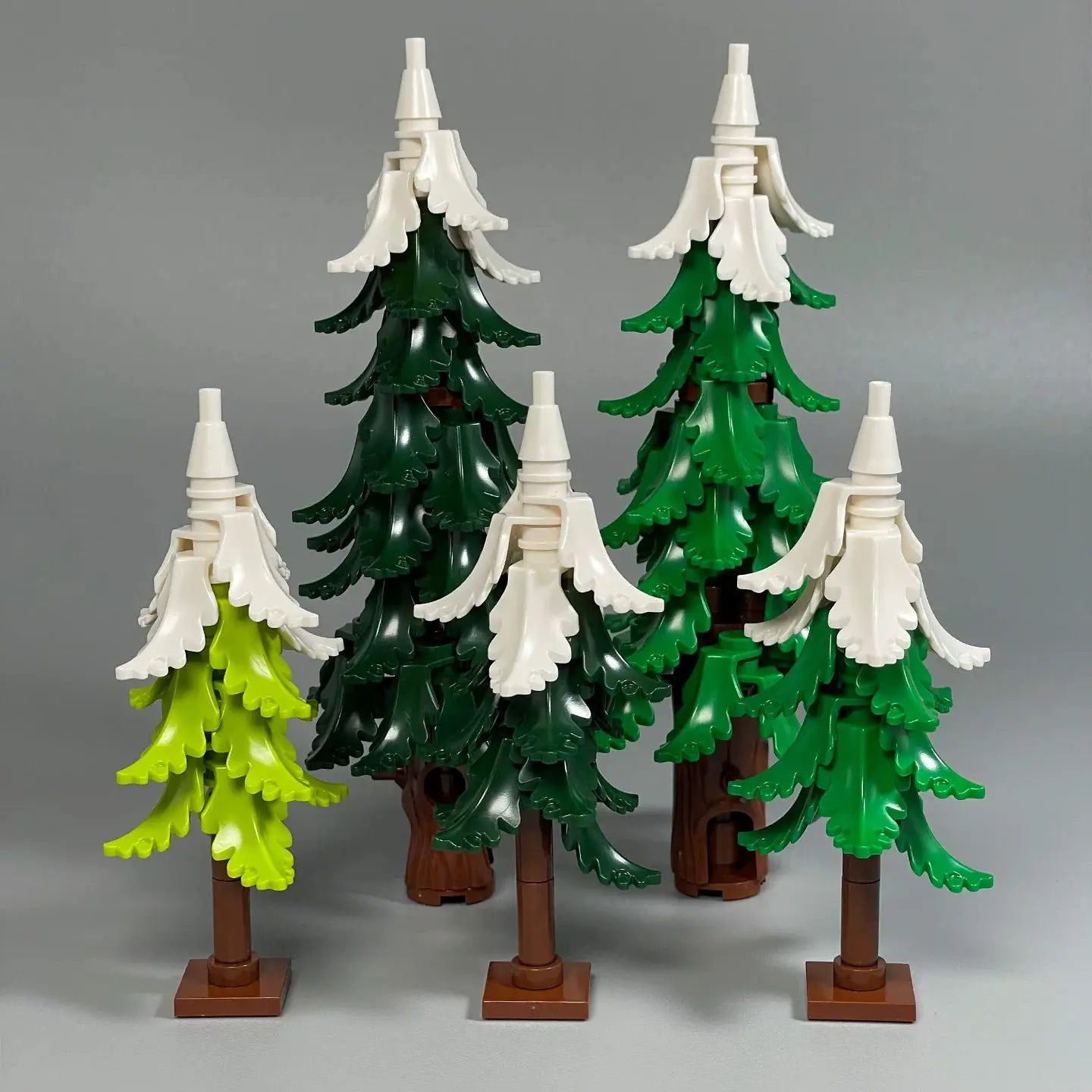 MOC City Garden Building Block Set – DIY Assembly Pine & Pine And Cypr, Street View Forest Plants, Trunk Leaves Grass Accessorie