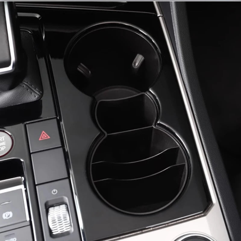 Car Center Cosole Water Cup Holder Armrest Storage Box for VW Touareg Interior Accessories 2019 2020 2021 2022 2023 2024