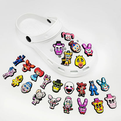 24-100pcs Cute Shoe Charms For Bubble Slides Clog Sandals,PVC Shoe Decorations Accessories Pins For Kids Christmas Birthday Gift