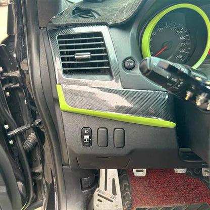 For Mitsubishi Lancer EX2009-2016 Interior Central Control Panel Door Handle Carbon Fiber Stickers Decals Car styling Accessorie