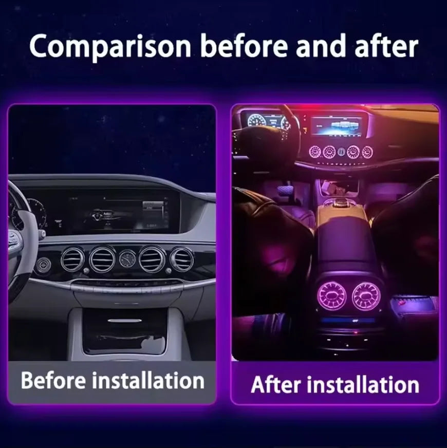 Car Ambient Light For Mercedes Benz C Class W205 W206 W253 Air Vent LED RGB Car Interior Atmosphere Light Interior Upgrade Kit