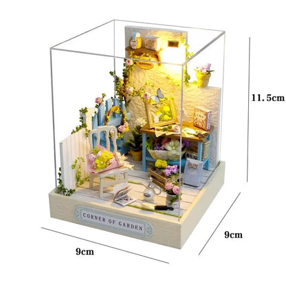 Miniature Dollhouse Set 3D Puzzle Assembly Model DIY Handmade Sets Bedroom Decoration Crafts Toys For Christmas Birthday Gifts