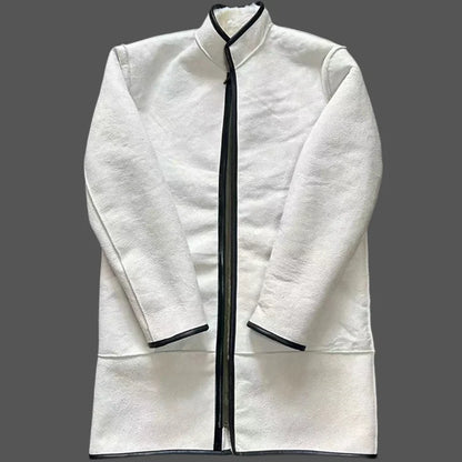 Winter Thicken Warm Sheepskin Fur Integration Long Real Leather Jacket Liner Men Women Whole Skin Lengthened Sheepskin Jacket
