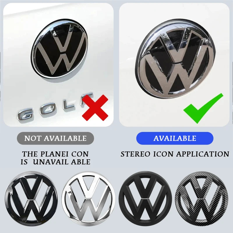 Car Front Hood Emblem Bonnet Badge Rear Trunk Badge For  VW Golf 7 (2014 - 2017) -Emblem