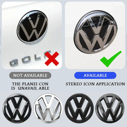 Car Front Hood Emblem Bonnet Badge Rear Trunk Badge For  VW Golf 7 (2014 - 2017) -Emblem