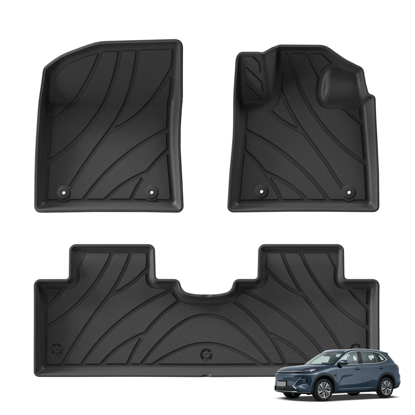 Right Drive for Geely Starray EM-i 2025 2026 Car Floor Mats Cargo Liner Trunk Pad TPE 3D Foot Mat All Weather BLACK