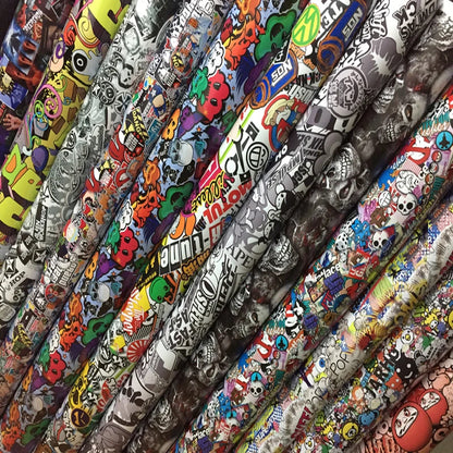 20/30/40/50/58X152CM Premium Graffiti Stickerbomb Vinyl Wrap Car Motorcycle Scooter Bike Wrapping Covers Decal Film