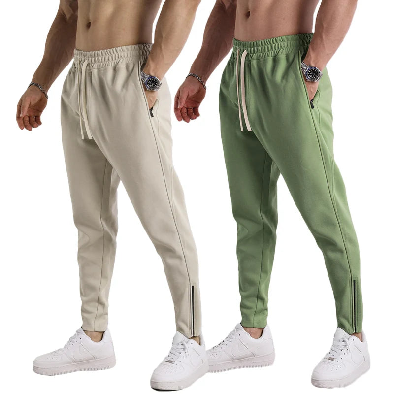 New Solid Color Sweatpants Casual Workout Pants Autumn 1/2Pcs Lightweight Cargo Trousers Outdoor Gym Fitness Drawstring Trousers
