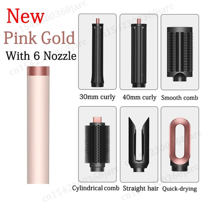 SenCiciMen Hair Styler Curling Iron Hair Hot Air Brush Curling Barrel Hair Dryer Salon Professional Curly Straight Hair Styler