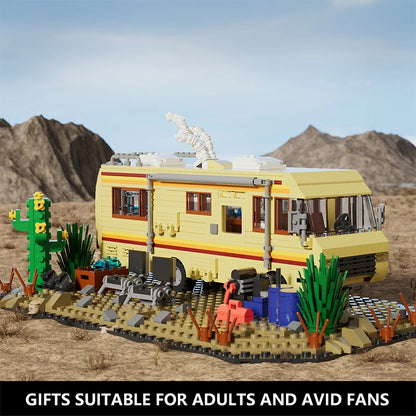 Technical Breaking Bad RV Adventure Camper Bus Car Model Building Blocks Fit Car Vehicle Assemble Bricks Toys For Boys Avid Fans