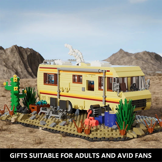 Technical Breaking Bad RV Adventure Camper Bus Car Model Building Blocks Fit Car Vehicle Assemble Bricks Toys For Boys Avid Fans