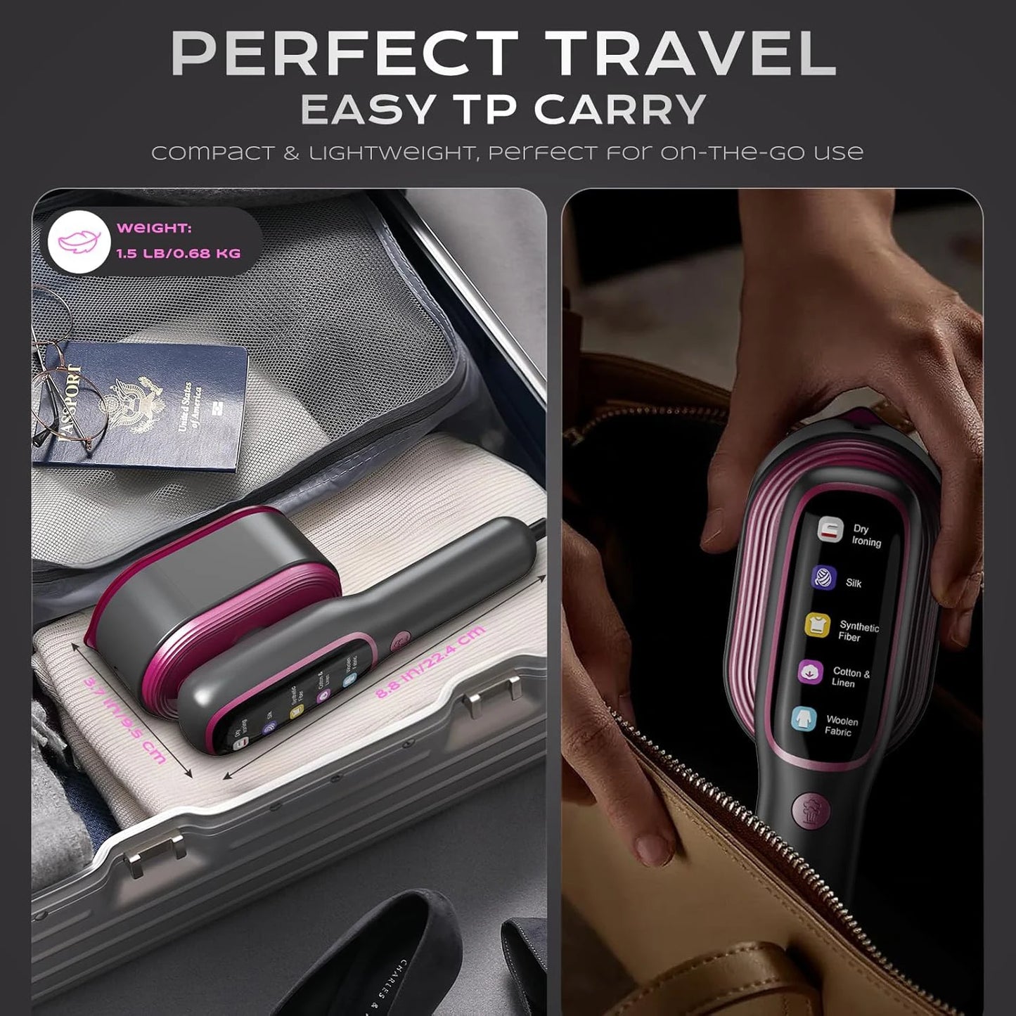Portable Steamer Iron Steam Hanging Iron Professional Handheld 1200W Household Heating Portable Garment Steamer Clothing Surface