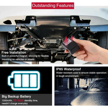 TKSTAR TK913 4G Mini GPS Tracker Strong Magnet 1500mAh Waterproof Car GPRS Locator Tracking Vehicle Auto Voice APP