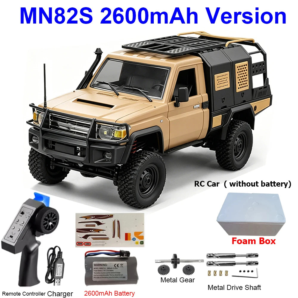 MN82S MN82 MN82PRO RC Car 1/12 4WD 2.4G Remote Control Car Climbing Off-road RC Crawler LED Light Truck RC Toys As Kids Gift