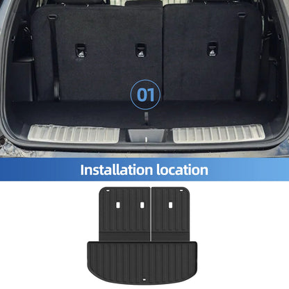 Smabee for Kia Telluride 2027 Gas (only fit 7seats) TPE 3D Car Floor Mat Cargo Liner Trunk Pad Waterproof All Weather Black