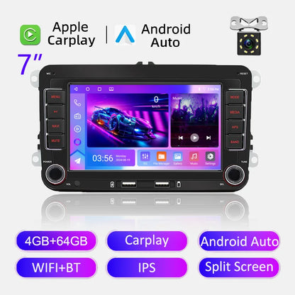 2Din Car Radio Android for Volkswagen Golf 5 6 Polo Passat B6 B7 CC Skoda Jetta Universal Multimedia Carplay Wifi GPS Navigation