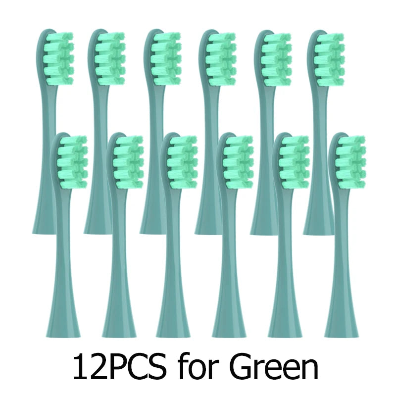 12PCS Vacuum Sealed Packed Replacement Brush Heads for Oclean X PRO/ Z1/ F1/ One/ Air 2 /SE Soft DuPont Deep Cleaning Nozzles