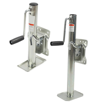 1200lbs Adjustable Trailer Jack with Wheel Side Rotation Handle Swivel Trailer Tongue Jack for ATV UTV Yacht Trailers RVs