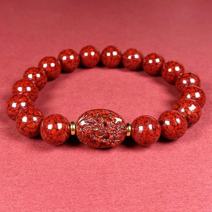Crystal Cinnabar Bracelet, Women's Patron Saint Jewelry, Fashion Jewelry, Gifts for Friends