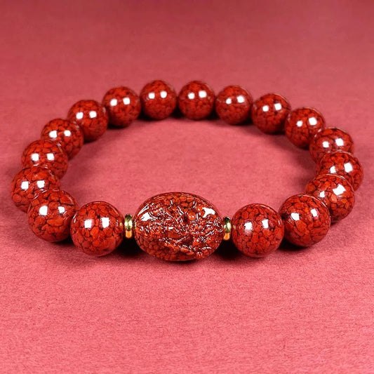 Crystal Cinnabar Bracelet, Women's Patron Saint Jewelry, Fashion Jewelry, Gifts for Friends