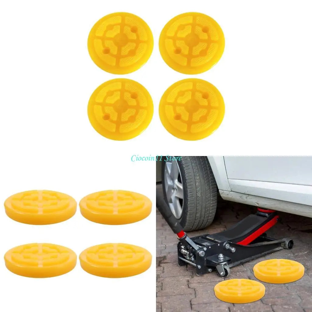 Y1UB 4pcs Rubber Lifting Platform Pads for Double Column Lifts and Trolley Jacks