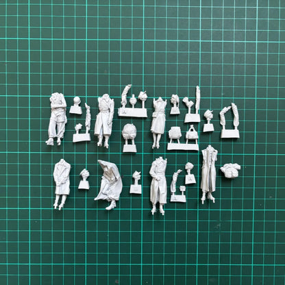 1/35 scale resin unpainted model kit, military theme, prisoners of war (7 people) unassembled and unpainted GK