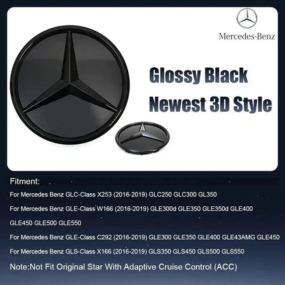 Front Grille LED Star Emblem Light Badge For Mercedes Benz GLC GLE GLS-Class 2016-2019