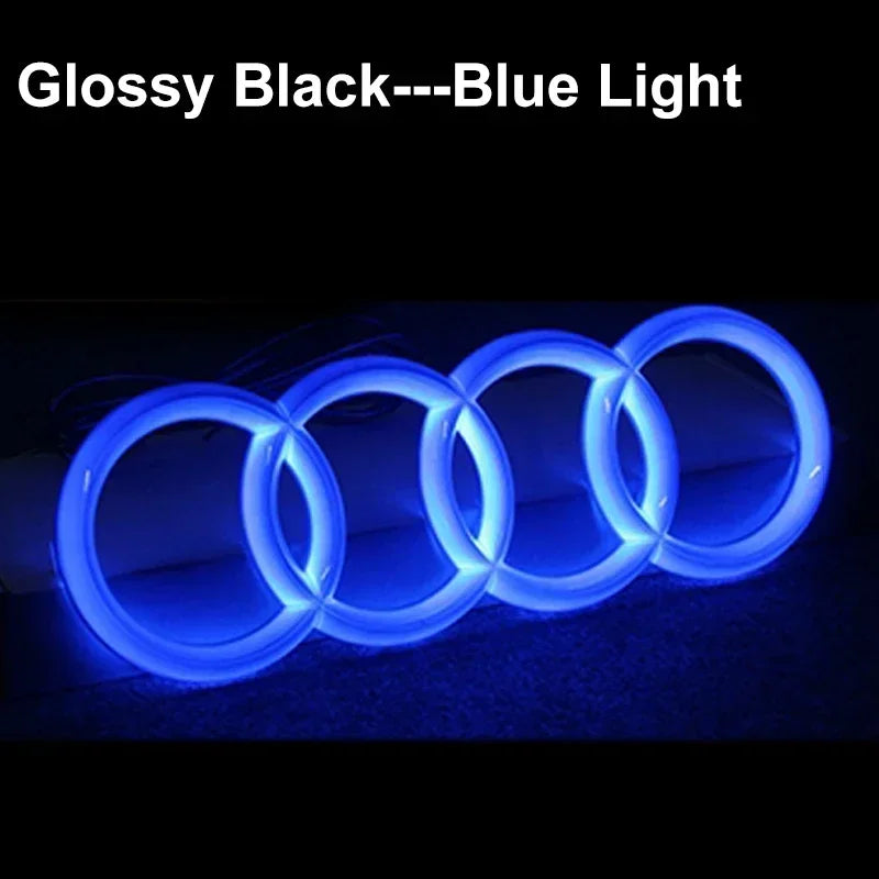 Static Light Car Front Grille LED Emblem Decor for Audi A4 A5 Q5 RS5 A4L A3 8p Q3 A8 Decals Badge Sticker Exterior Accessories